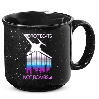 Drop Beats Not Bombs 15oz Campfire Ceramic Mug