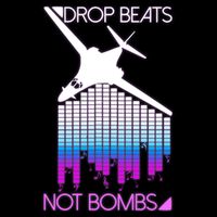 Drop Beats Not Bombs Drawstring Bag