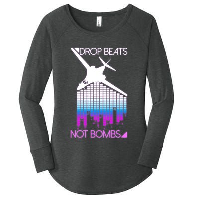 Drop Beats Not Bombs Women's Perfect Tri Tunic Long Sleeve Shirt