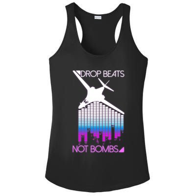 Drop Beats Not Bombs Ladies PosiCharge Competitor Racerback Tank