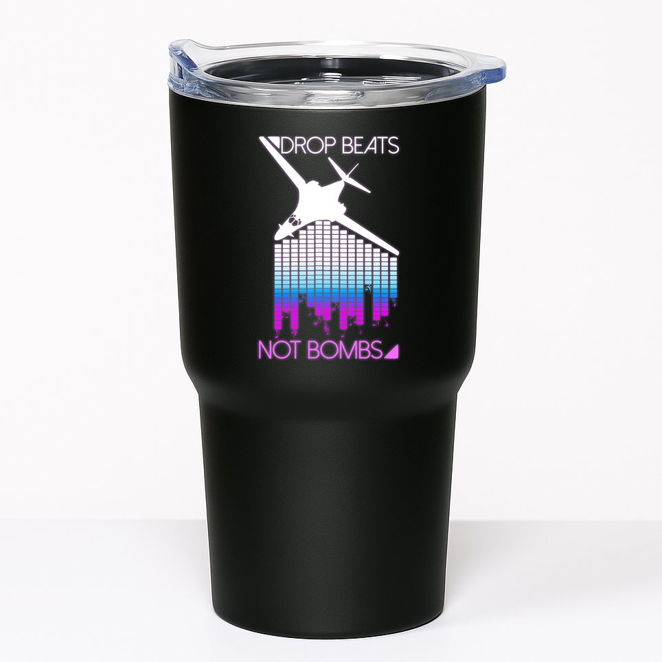 Drop Beats Not Bombs Tumbler