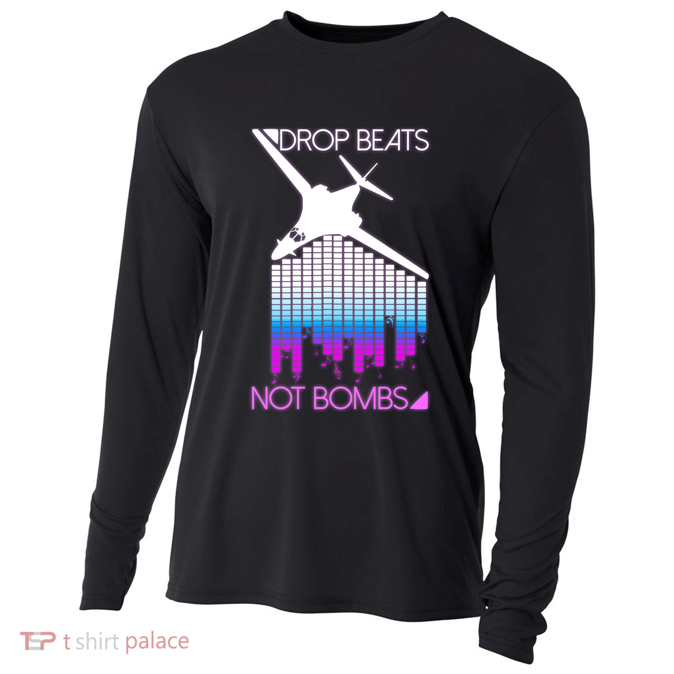 Drop Beats Not Bombs Cooling Performance Long Sleeve Crew