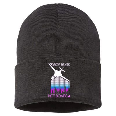 Drop Beats Not Bombs Sustainable Knit Beanie