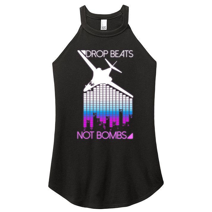 Drop Beats Not Bombs Women's Perfect Tri Rocker Tank