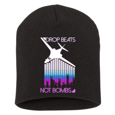 Drop Beats Not Bombs Short Acrylic Beanie
