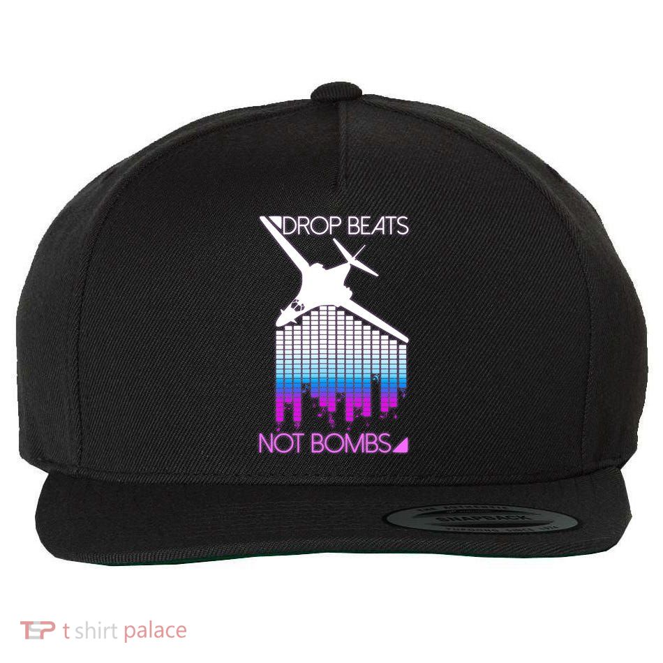 Drop Beats Not Bombs Wool Snapback Cap
