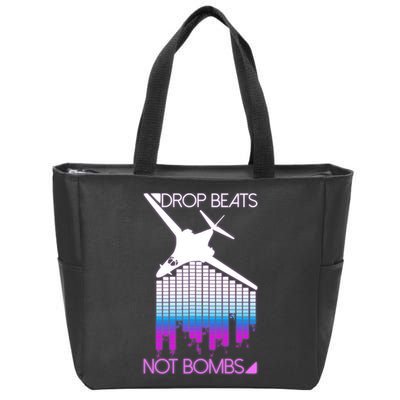Drop Beats Not Bombs Zip Tote Bag