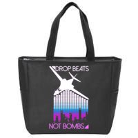Drop Beats Not Bombs Zip Tote Bag