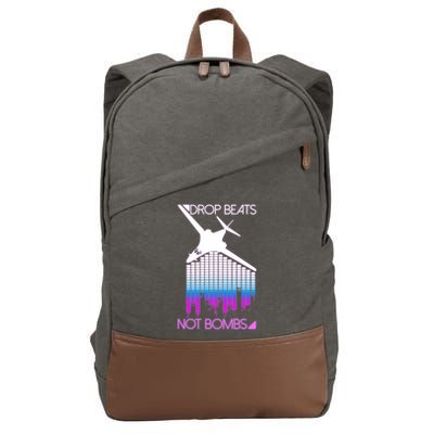 Drop Beats Not Bombs Cotton Canvas Backpack
