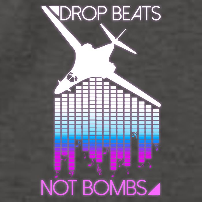 Drop Beats Not Bombs Vector Backpack