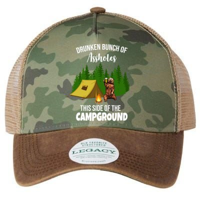 Drunken Bunch Of Assholes This Side Of The Campground Legacy Tie Dye Trucker Hat