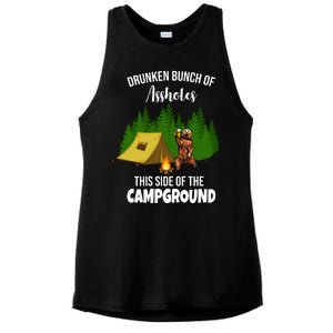 Drunken Bunch Of Assholes This Side Of The Campground Ladies PosiCharge Tri-Blend Wicking Tank