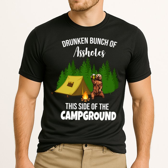 Drunken Bunch Of Assholes This Side Of The Campground Cooling Performance Crew T-Shirt