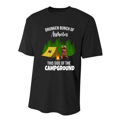 Drunken Bunch Of Assholes This Side Of The Campground Youth Performance Sprint T-Shirt