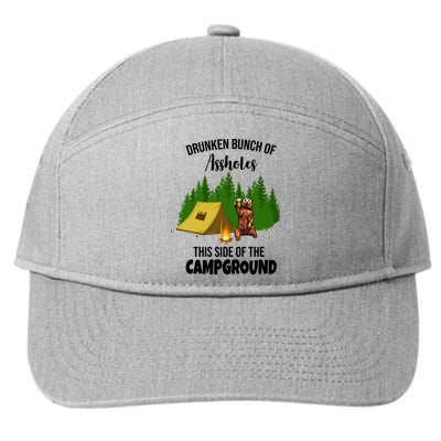 Drunken Bunch Of Assholes This Side Of The Campground 7-Panel Snapback Hat
