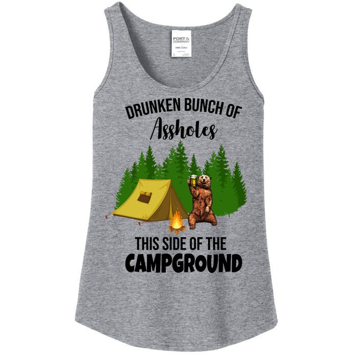 Drunken Bunch Of Assholes This Side Of The Campground Ladies Essential Tank