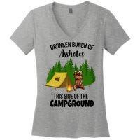 Drunken Bunch Of Assholes This Side Of The Campground Women's V-Neck T-Shirt