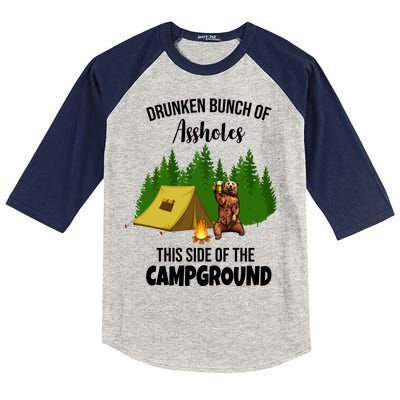 Drunken Bunch Of Assholes This Side Of The Campground Kids Colorblock Raglan Jersey