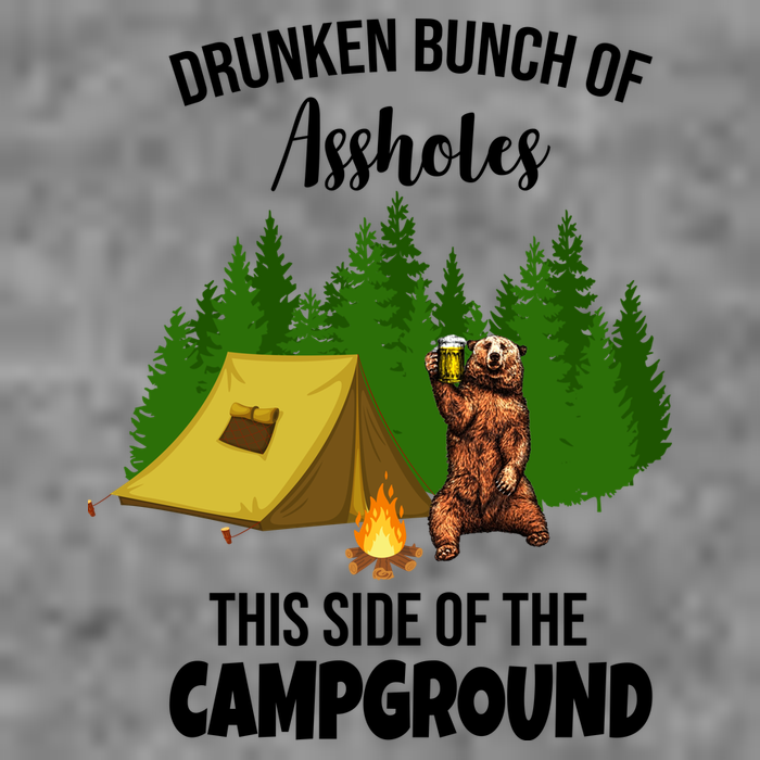 Drunken Bunch Of Assholes This Side Of The Campground Wool Snapback Cap
