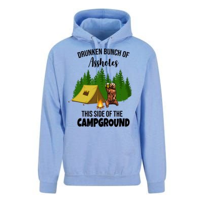 Drunken Bunch Of Assholes This Side Of The Campground Unisex Surf Hoodie