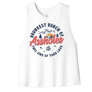 Drunkest Bunch Of Assholes This Side Of The Toad Lake Women's Racerback Cropped Tank