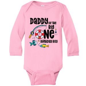 Daddy Big One 1-Year-Old  Fishing Birthday Baby Long Sleeve Bodysuit