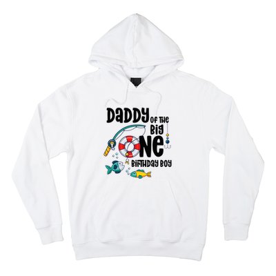 Daddy Big One 1-Year-Old  Fishing Birthday Hoodie