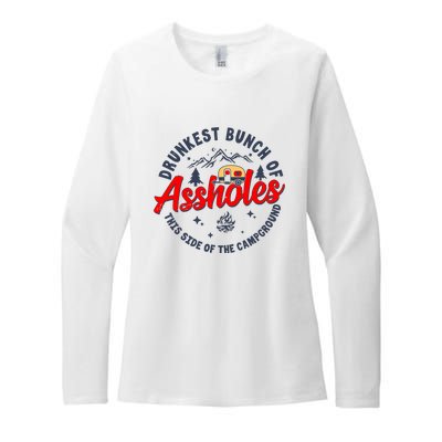 Drunkest Bunch Of Assholes Outdoors Funny Camping Womens CVC Long Sleeve Shirt