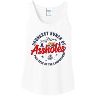 Drunkest Bunch Of Assholes Outdoors Funny Camping Ladies Essential Tank