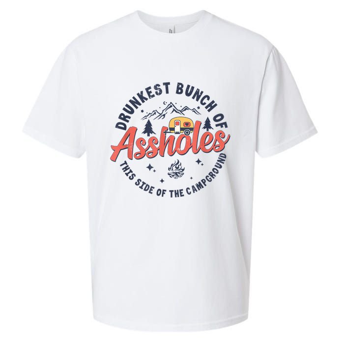 Drunkest Bunch Of Assholes This Side Of The Campground Sueded Cloud Jersey T-Shirt