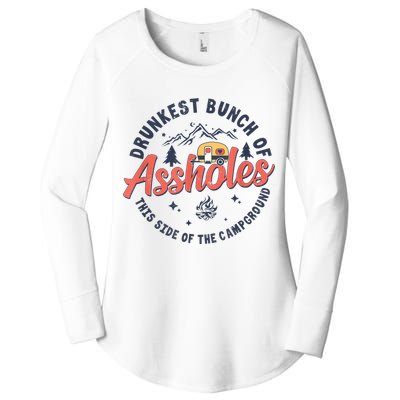 Drunkest Bunch Of Assholes This Side Of The Campground Women's Perfect Tri Tunic Long Sleeve Shirt
