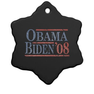 Distressed Barack Obama Joe Biden 2008 Meaningful Gift Ceramic Star Ornament