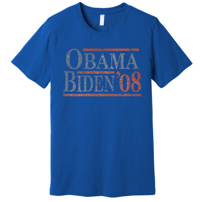 Distressed Barack Obama Joe Biden 2008 Meaningful Gift Premium T-Shirt