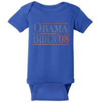 Distressed Barack Obama Joe Biden 2008 Meaningful Gift Baby Bodysuit