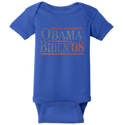 Distressed Barack Obama Joe Biden 2008 Meaningful Gift Baby Bodysuit