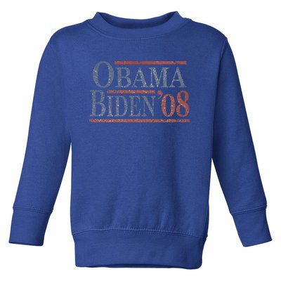 Distressed Barack Obama Joe Biden 2008 Meaningful Gift Toddler Sweatshirt