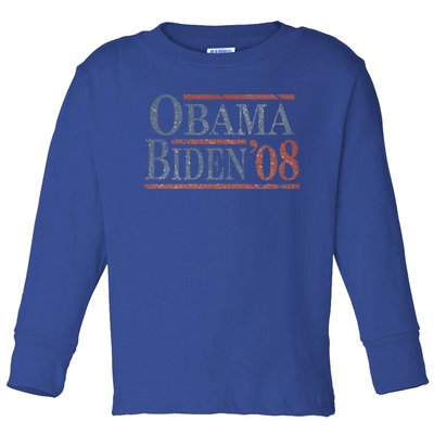 Distressed Barack Obama Joe Biden 2008 Meaningful Gift Toddler Long Sleeve Shirt