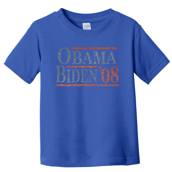 Distressed Barack Obama Joe Biden 2008 Meaningful Gift Toddler T-Shirt