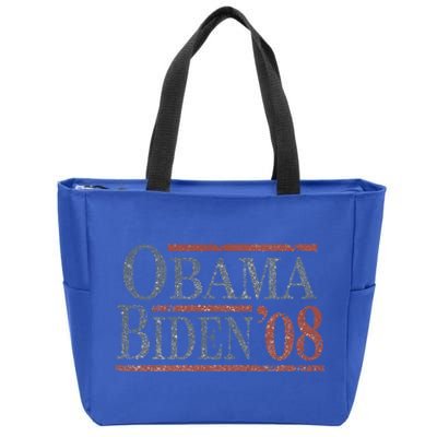 Distressed Barack Obama Joe Biden 2008 Meaningful Gift Zip Tote Bag