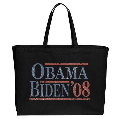 Distressed Barack Obama Joe Biden 2008 Meaningful Gift Cotton Canvas Jumbo Tote