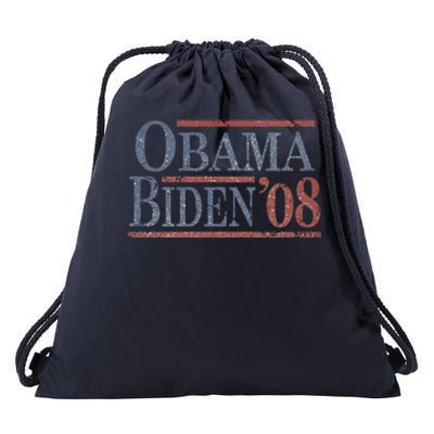 Distressed Barack Obama Joe Biden 2008 Meaningful Gift Drawstring Bag