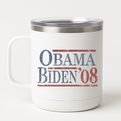 Distressed Barack Obama Joe Biden 2008 Meaningful Gift 12 oz Stainless Steel Tumbler Cup