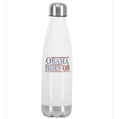 Distressed Barack Obama Joe Biden 2008 Meaningful Gift Stainless Steel Insulated Water Bottle