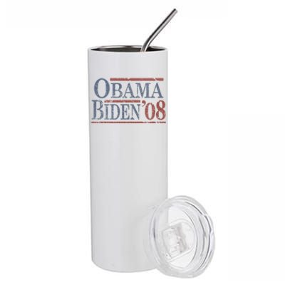 Distressed Barack Obama Joe Biden 2008 Meaningful Gift Stainless Steel Tumbler