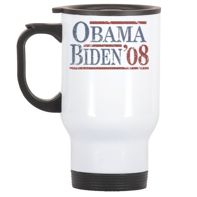 Distressed Barack Obama Joe Biden 2008 Meaningful Gift Stainless Steel Travel Mug