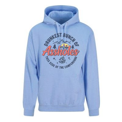 Drunkest Bunch Of Assholes This Side Of The Campground Camp Unisex Surf Hoodie