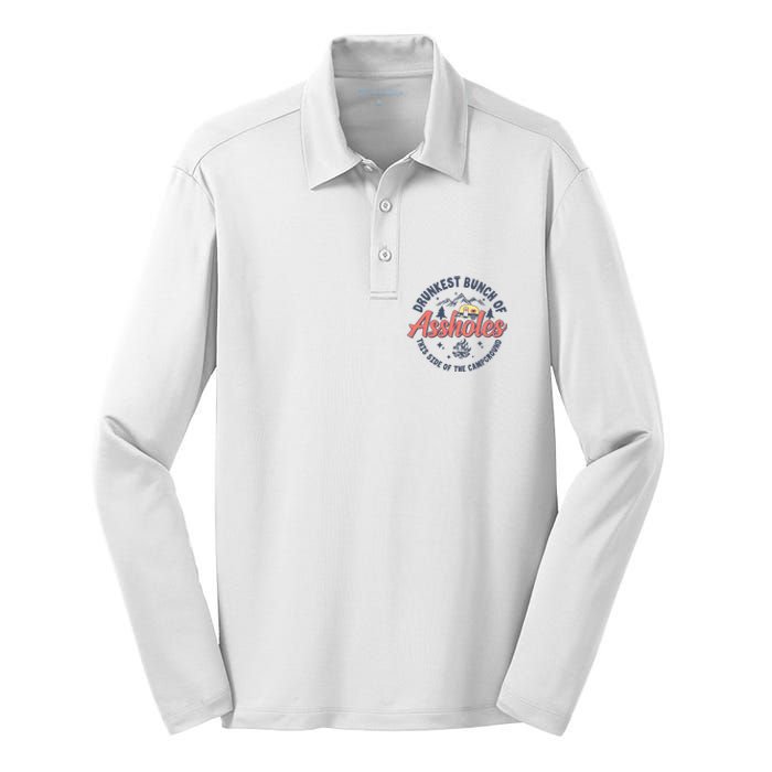 Drunkest Bunch Of Assholes This Side Of The Campground Camp Silk Touch Performance Long Sleeve Polo