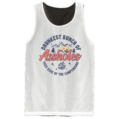 Drunkest Bunch Of Assholes This Side Of The Campground Camp Mesh Reversible Basketball Jersey Tank