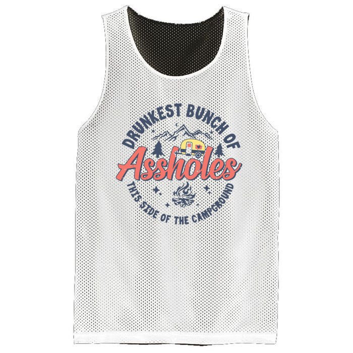 Drunkest Bunch Of Assholes This Side Of The Campground Camp Mesh Reversible Basketball Jersey Tank