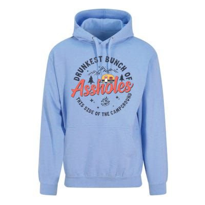 Drunkest Bunch Of Assholes This Side Of The Campground Unisex Surf Hoodie